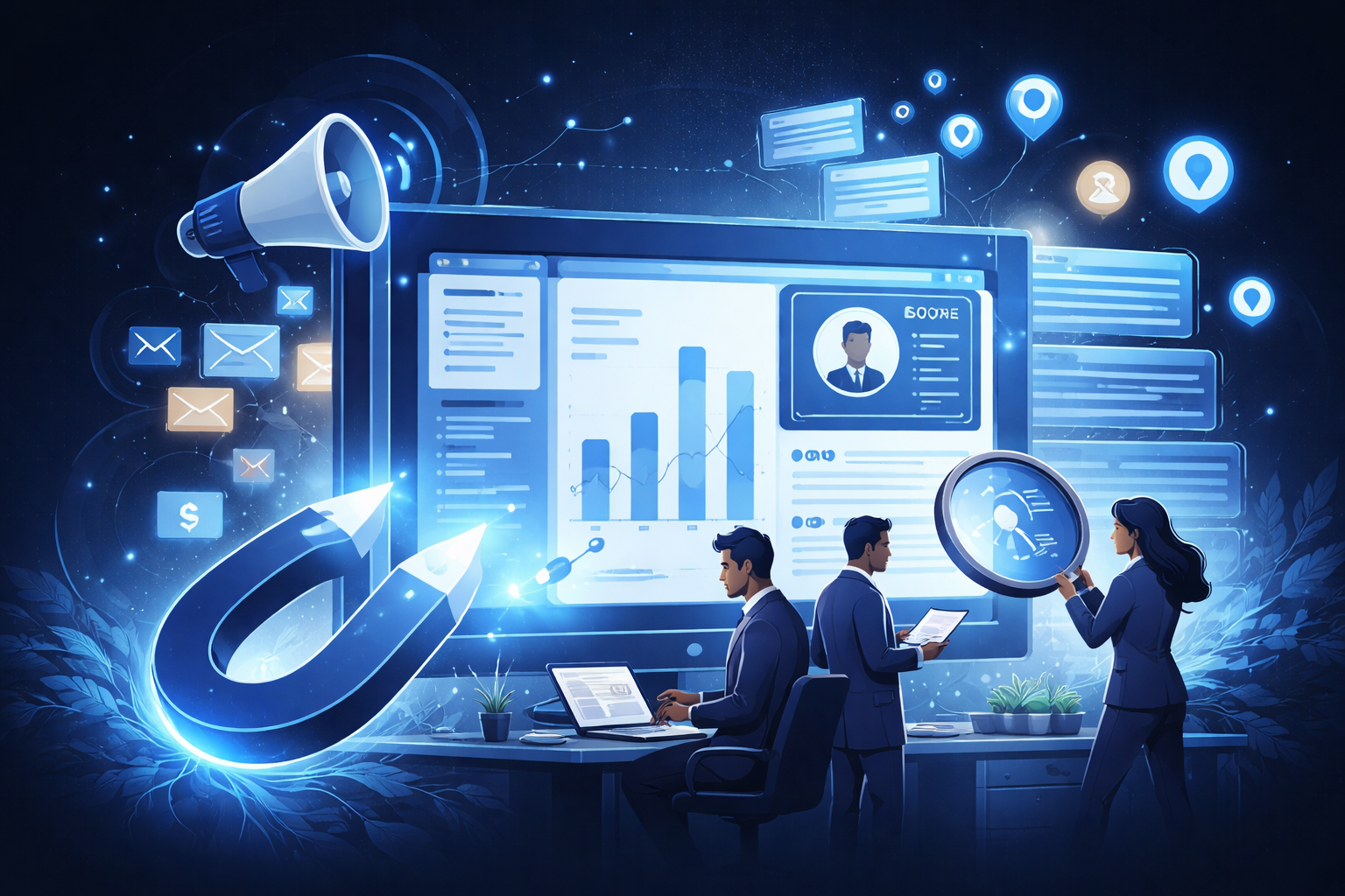 Lead generation dashboard and data visualization